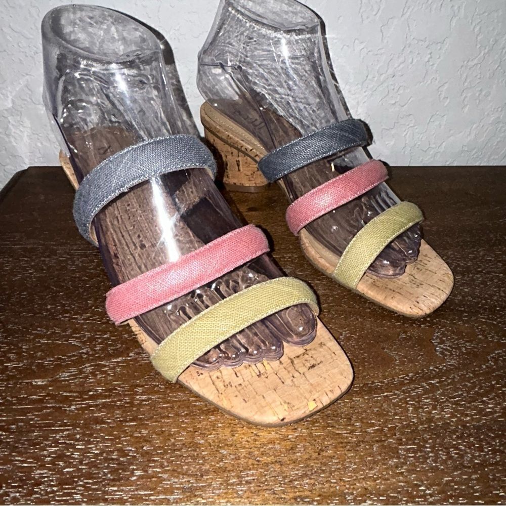 NYDJ Giacomo Triple Strap Block Heel Sandal Shoes